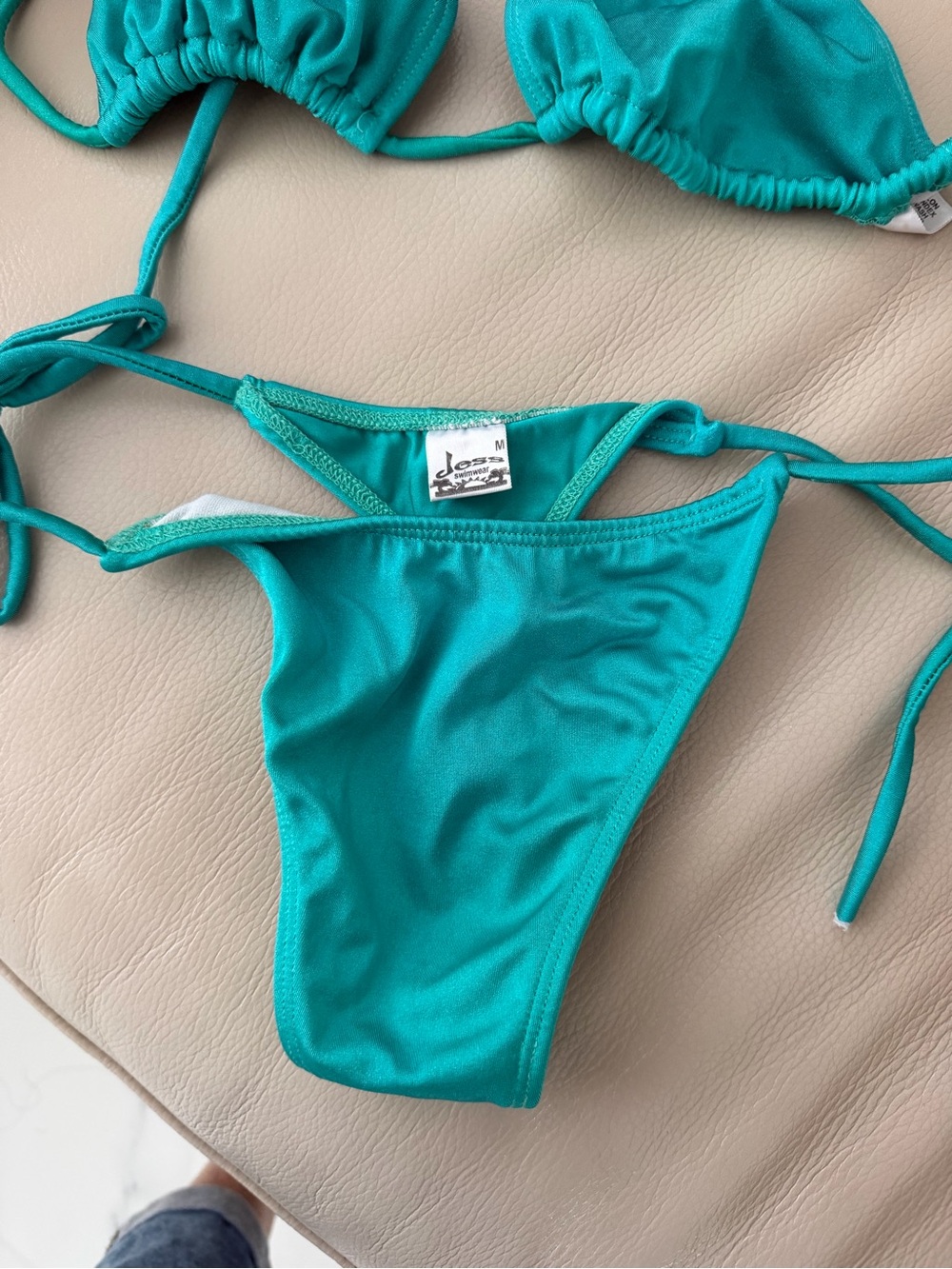 Teal Triangle String Bikini Set - Picture 4 of 4